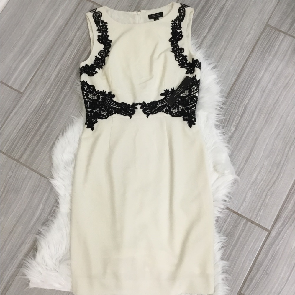 NWT Tahari Winter White Dress